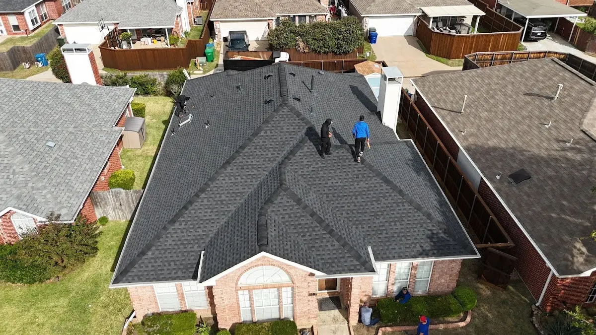 Slate & Tile Roof Repair work in progress on a Arden Hills property